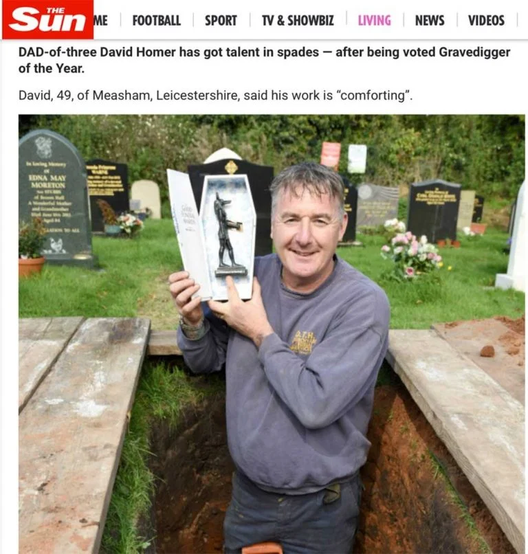 Enigma Communications creates national publicity snowball for gravedigger firm