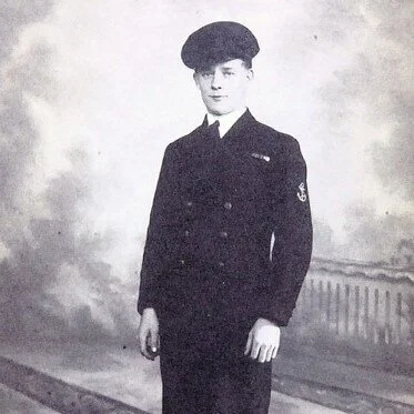 NAAFI canteen assistant Tommy Brown who helped capture Enigma codebooks from a sinking U-boat in World War 2.